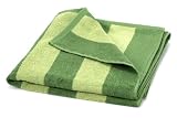 Rugby Stripe Cotton Beach and Bath Towel - Leaf & Honeydew Green