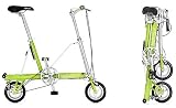 CarryMe USA SD-L Lime Green Bike Single Speed Portable Folding Pedal Bicycle