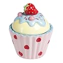 Ceramic Strawberry Cup Cake Storage Trinket Pot Box
