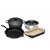 Le Creuset Cast Iron, Steamer and Stoneware Gift Set, 4 Piece, Granite