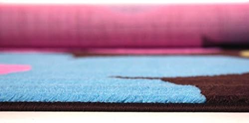 Children's Large Flower Power Soft 5'x7' Area Rug Mod Multi