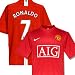 Sporting Goods : #7 Ronaldo Manchester United Home 08/09 Kid Soccer Jersey & Matching Short Set - For Youth Age: 9 - 11 Years Old.