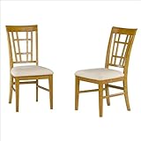 Caramel Latte Montego Bay Dining Chairs (2) with Oatmeal Seat Cushions by A ....