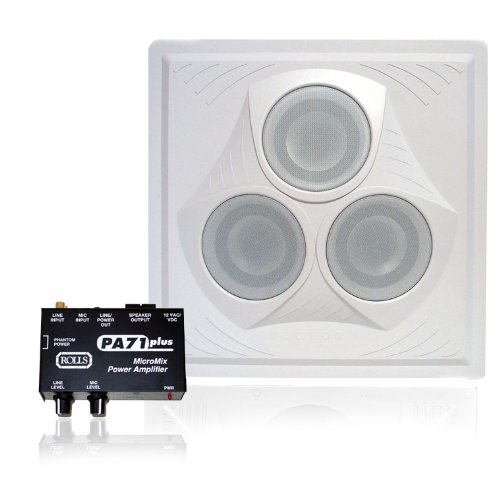 Conference Room Sound System 1 Vector Ceiling Speaker, 1 Spring-Loaded Output Mixer Amplifier