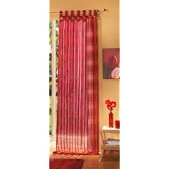 Webstruktur Schaufenschal Gardine Organza, Bordeaux, 61016