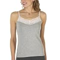 Gilligan & O'Malley&reg; Cotton Camisole with Lace - Grey