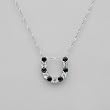 Necklace With 1.40ctw Precious Stones - Genuine Sapphires and Topazes Well Made in 925 Sterling silver Length 16in
