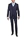 Luciano Natazzi Men's Two Button Bird's Eye 3 Piece Modern Fit Vested Suit
