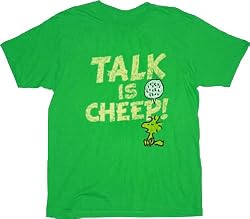 Peanuts Woodstock Talk Is Cheep Green T-shirt Tee