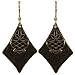 Jody Coyote Truffle Chocolate Diamond Filigree Earrings QN059