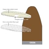One Piece Ironing Board Cover & Pad Moderate Usage (51x17) in Cocoa by Polder Home Tools