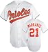 Nick Markakis White Majestic MLB Home Replica Baltimore Orioles Jersey