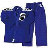 アルマ（ALMA） 海外製柔術着 A2 青 上下セット 白帯付 JU2-A2-BU