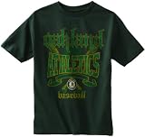 MLB Boys' Oakland Athletics Fueled By Pride Short Sleeve Basic Tee (Dark Green, Small)