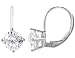 CRISLU Cubic Zirconia (CZ) 2.0 Carat (ctw) Lever Back Stud Earrings in Sterling Silver