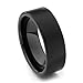 TWJC 8mm Flat Men's Tungsten Wedding Band
