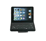 Leather Housing Carry Case Cover with Removable Bluetooth Keyboard for Ipad Mini (Black)