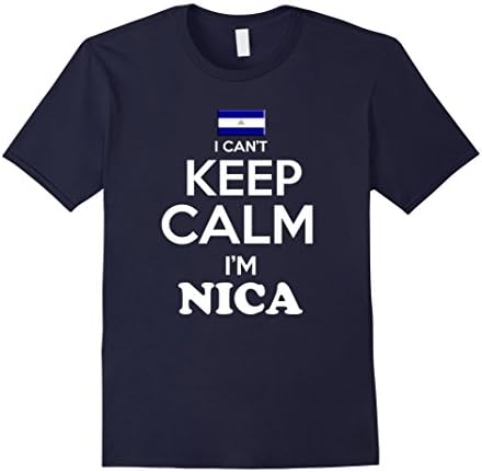 Men's Nicaragua Keep Calm Nica Camiseta Nicaraguan Unisex tshirt Medium Navy