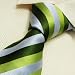 ST5011 NEW Designer Necktie Green Ties Stripes Necktie for Men Jacquard Woven Pure Si...