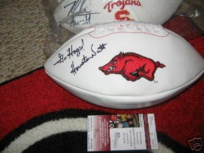 Houston Nutt Arkansas Jsa/coa Signed Football - Autographed College Footballs