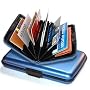 Blue Aluminum Metal Credit Card Case Wallet