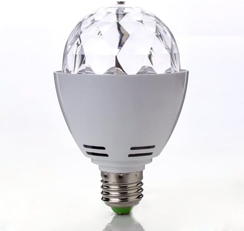 SBXDIO® E27 3W RGB LED Crystal Magic Ball LED Rotating Stage Light & Effects Lighting DJ Disco Club Party KTV Bar 85-265V
