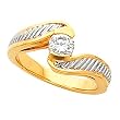 14K Two-Tone Gold Diamond Solitaire Engagement Ring - 0.50 Ct.