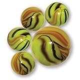 Mega Marbles - TRICERATOPS Marbles Net (1 Shooter Marble, 24 Player Marbles & 2 Display Rings)