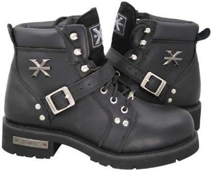Xelement Mens Advanced Motorcycle Lace Up Biker Comfort Boots - 8 1/2