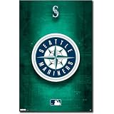 Seattle Mariners Logo 2011 Sports Poster Print - 22x34 custom fit with RichAndFramous Black 22 inch Poster Hangers