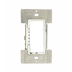 Leviton MDI06-1LW 600W, 120 Volt Ac 60Hz, Single-Pole & 3-Way, Mural Preset Digital Incandescent Rocker Dimmer, Led Locator And Brightness Display, White
