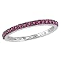 10k White Gold Ruby w/ Black Rhodium Band