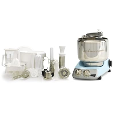 Ankarsrum Original AKM 6290 Pearl Blue Stand Mixer Deluxe Package