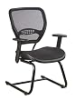Air Grid Back Visitors Chair with Air Grid Seat, Fixed Angled Arms and Sled Base By Office Star