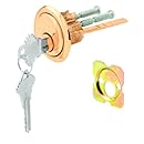 Prime-Line Products U 9966 Rim Cylinder Lock, Schlage, Brass Face/Diecast Housing