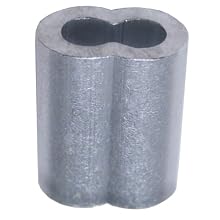 Loos Cableware SL1-8 10 Piece Aluminum Duplex Oval Crimping Sleeve Set for 1/4" Diameter Wire Rope