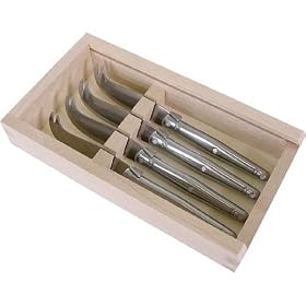 Stainless Steel Laguiole 4 cheese knives in box gift set French imported by Laguiole