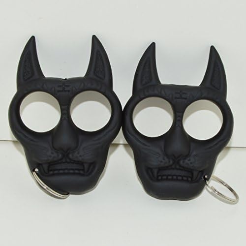 2 Pack Brutus the Bull Tiger Self Defense Keychain (2*Black)