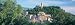 Buildings Surrounded by Trees, Montefortino, Province of Ascoli Piceno, Marches, Italy Photographic Poster Print by Panoramic Images, 24x8
