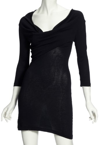Bobi SLEEVE COWLNECK TUNIC 525-7025 Damen Kleider/ Mini, Gr. 36/ 38 (M), Schwarz (black ) Preisvergleich