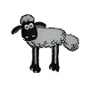 Shaun das Schaf 5,8 cm * 5,1 cm B�GELBILD AUFN�HER APPLIKATION steht Kinder Kind Herde Lamm Sch�fer Tier Tiere Bauernhof Patch