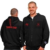 NFL Tampa Bay Buccaneers Black French Terry Full Zip Hoodie Jacket (Large)
