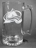 NHL Colorado Avalanche Laser Etched 27oz Glass Beer Mug