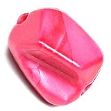 Fuchsia Chip Plastic Beads (25 pcs). 14mm x 10mm 023301