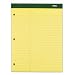 TOPS Double Docket with Extra Stiff Back, Law Rule, Letter Size, Canary, 100 Sheetsper Pad (63394)