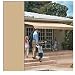 Sunsetter Pro Motorized Awning (15 Ft / Solid Sand) With Traditional Laminated Fabric With Right Mounted Motor And Wall Bracket