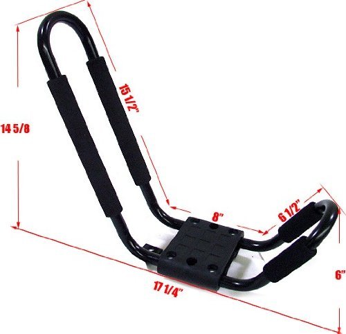 1BOX) Universal Roof J Rack Kayak Boat Canoe Surf Ski Car Top Carrier