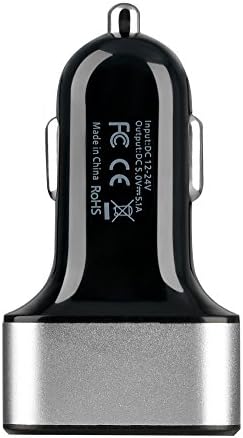 Car Charger, GFKing 36W 3-Port USB 5.1 Amp Smart Car Charger with ChargeWise Technology for iOS, Android and Windows Smartphones and Tablets