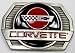 Corvette Enamel Pewter Belt Buckle