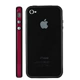Silicone and Plastic Assembly Bumper for iPhone 4 (Red / Black)(AT&T)